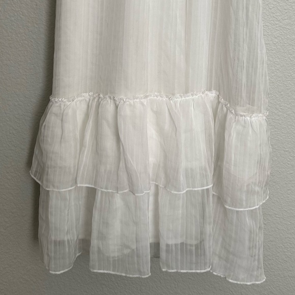 NWT LULUS Sweetest Delight White Ruffled Short Sleeve Maxi Dress - Picture 8 of 9